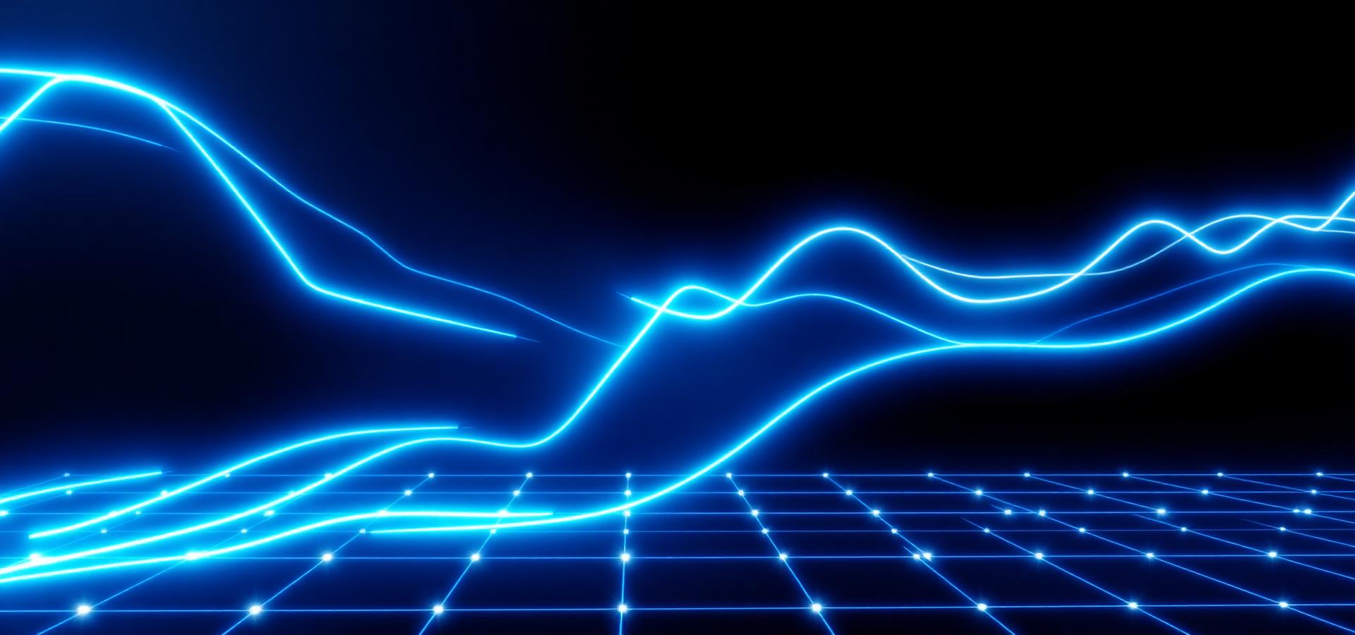Bright illuminated digital trade chart data visual